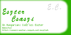 eszter csaszi business card